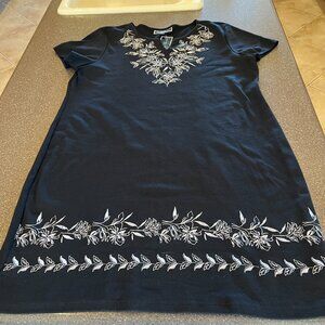 KAREN SCOTT SPORT - Women’s Black Short Sleeved T-Shirt Dress, Size XL (NWT)